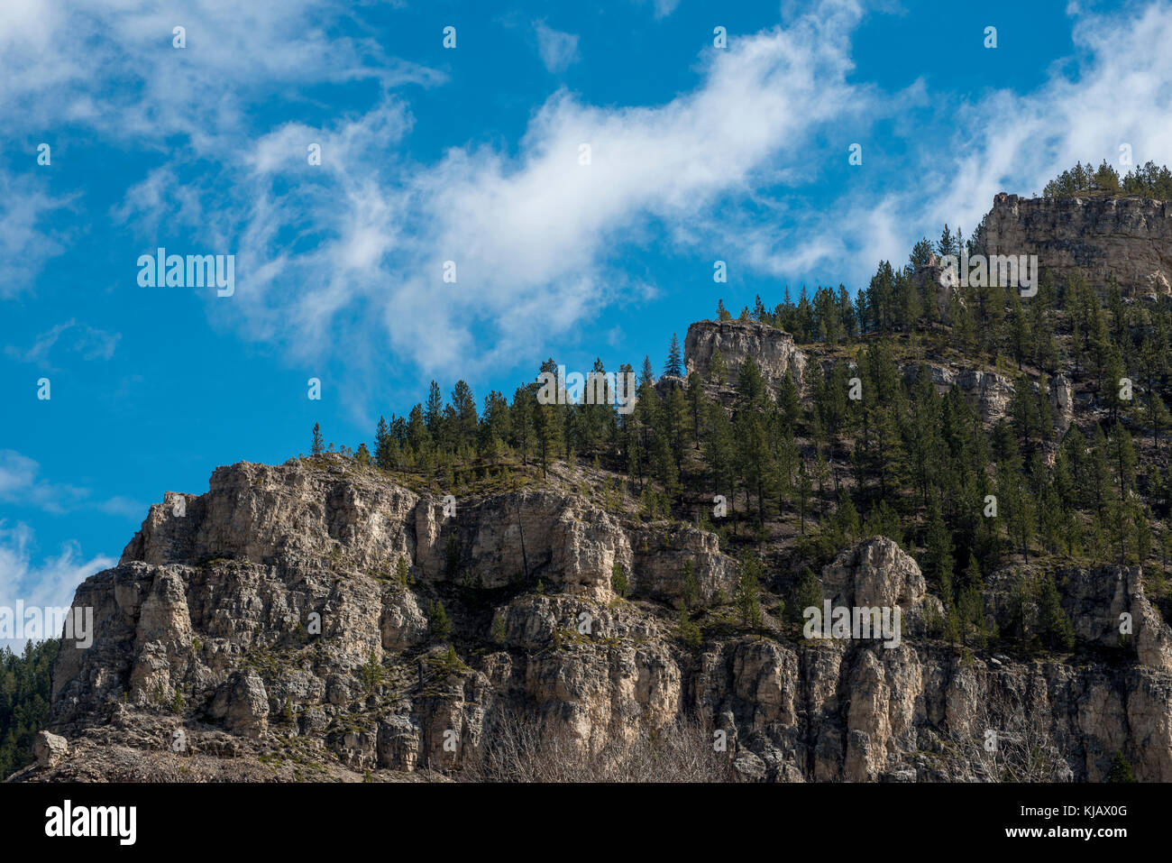 South Dakota. Spearfish Canyon. Felsformationen in den Black Hills. Stockfoto