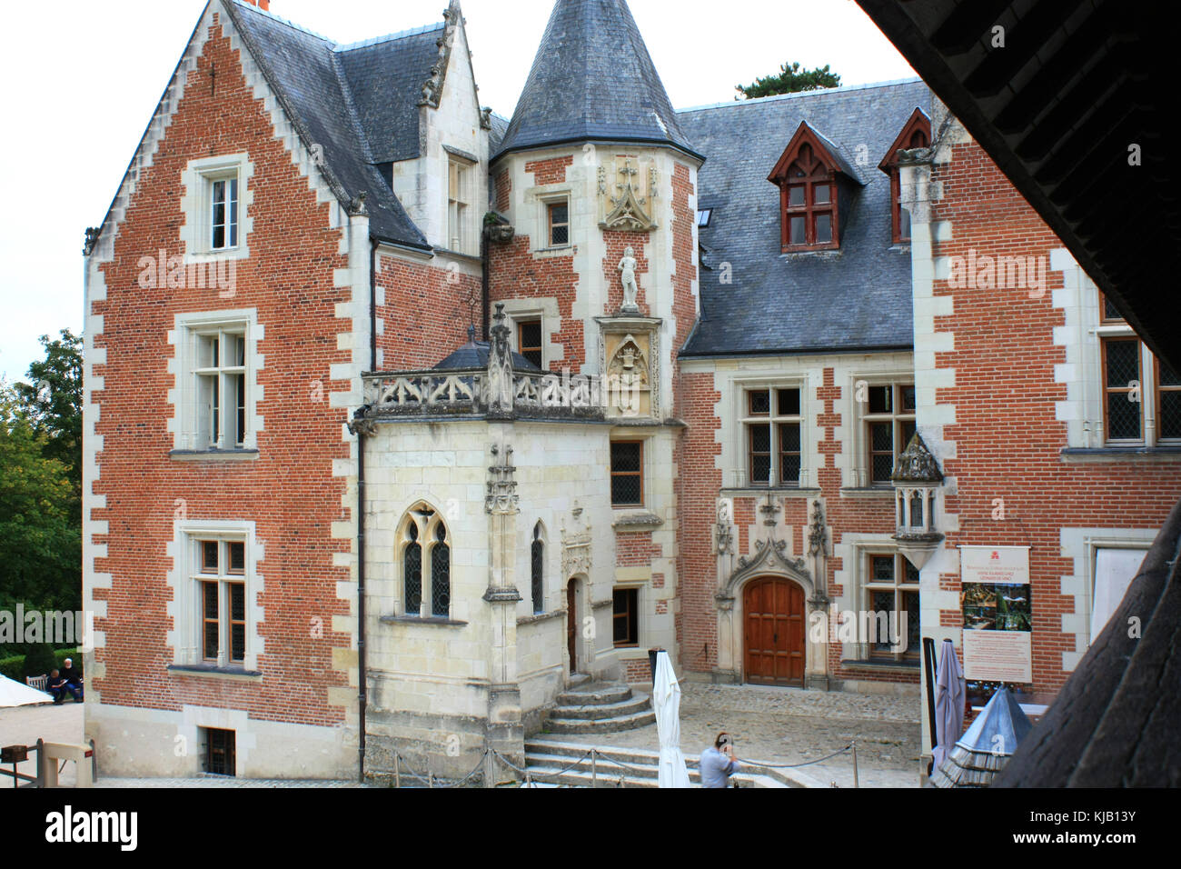 Clos Lucé, Amboise, Frankreich, aus der Galerie. Letztes Haus von Leonardo da Vinci. Stockfoto