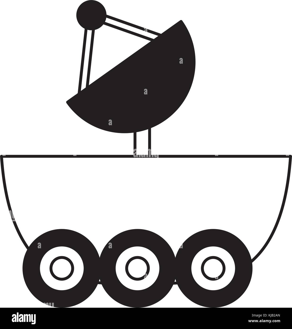 Space Explorer auto Symbol Stock Vektor