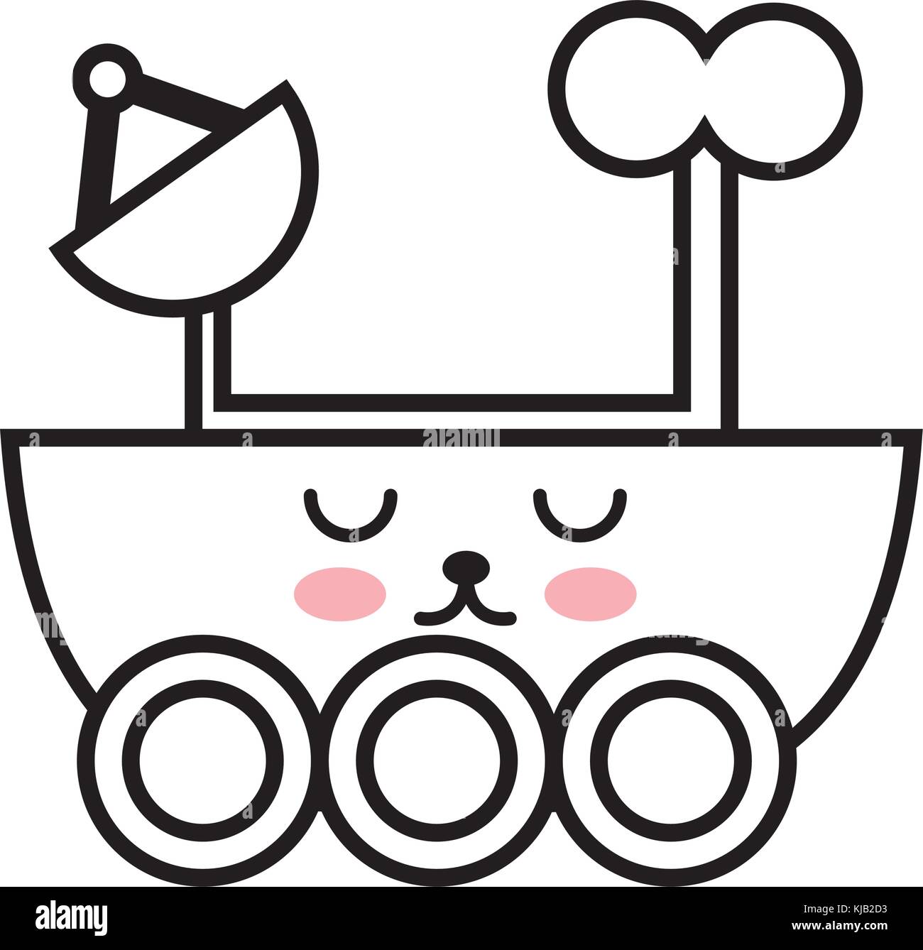 Space Explorer Auto comic Charakter Stock Vektor