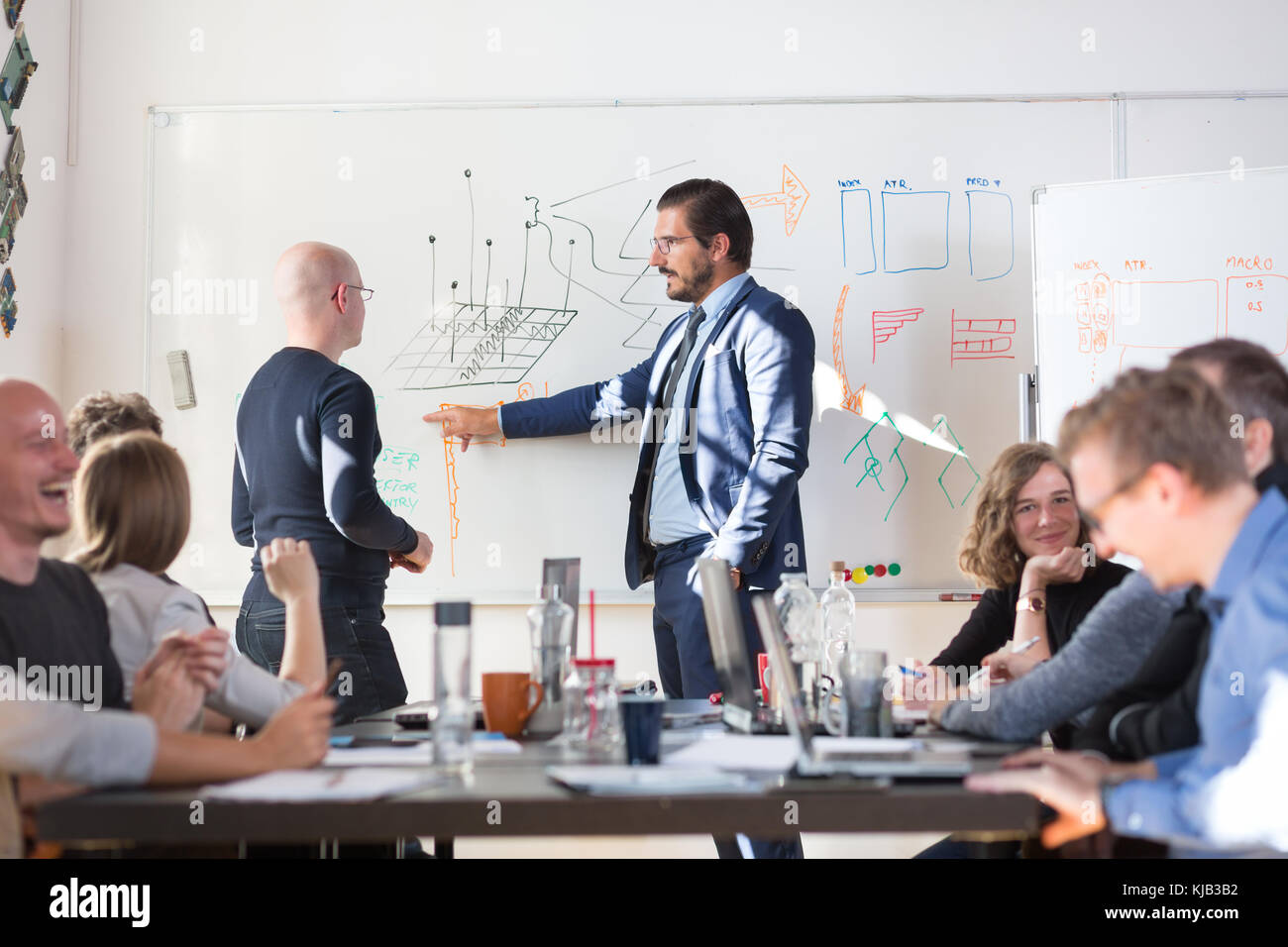 Entspannte it Business Startup Unternehmen Team Meeting. Stockfoto