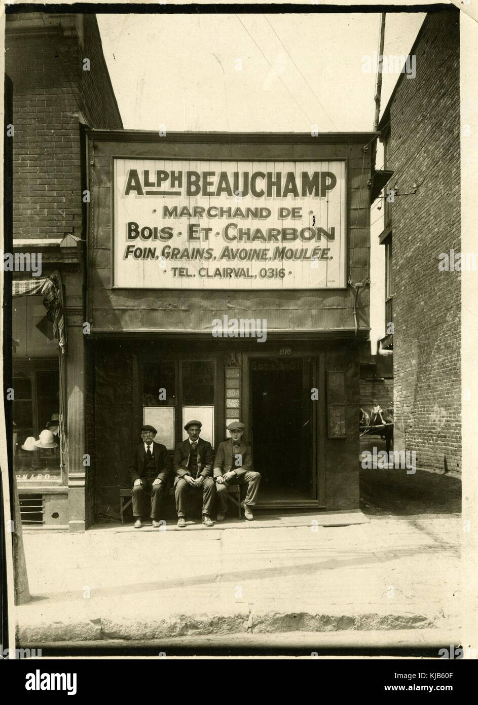 Alphonse Beauchamp marchand de Bois et charbon BNQ P748 S1 P2671 Stockfoto