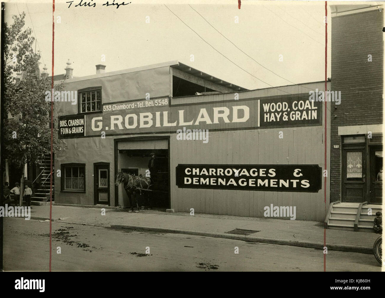 G. Robillard marchand de Bois et charbon BNQ P748 S1 P2675 Stockfoto