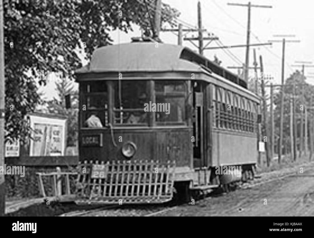 Privat radial Straßenbahn auf Kingston Road im Besitz b Stockfoto