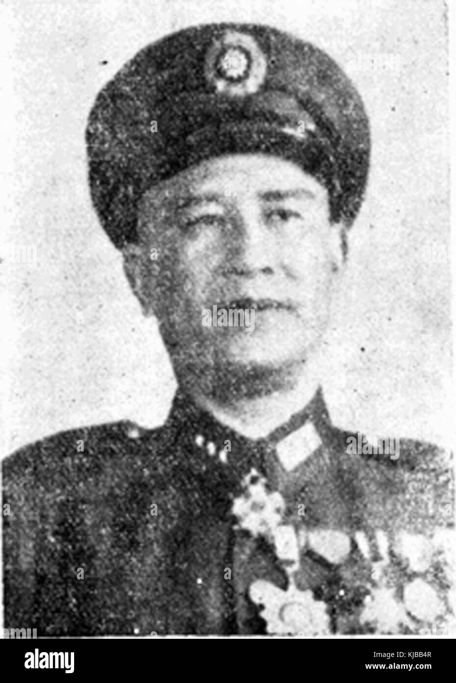 Bai Chongxi war ein prominenter chinesischer General und militärischer Führer, der für seine Beiträge zu den nationalistischen Truppen während des chinesischen Bürgerkriegs und seine Rolle bei der Verteidigung der japanischen Streitkräfte während des Zweiten Weltkriegs bekannt war Stockfoto