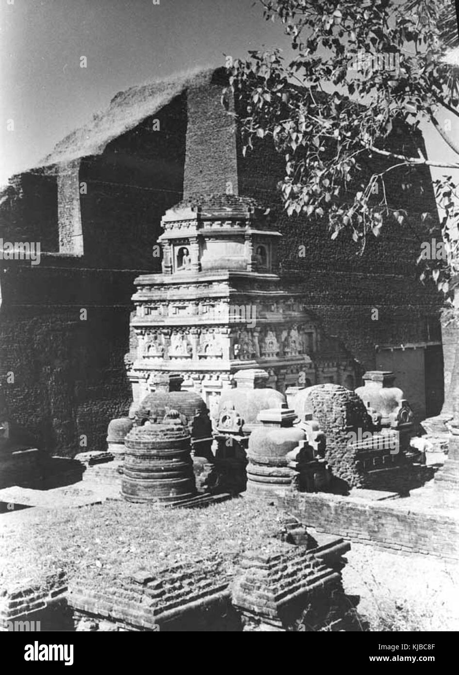 Votive Stupas bei Nalanda Stockfoto