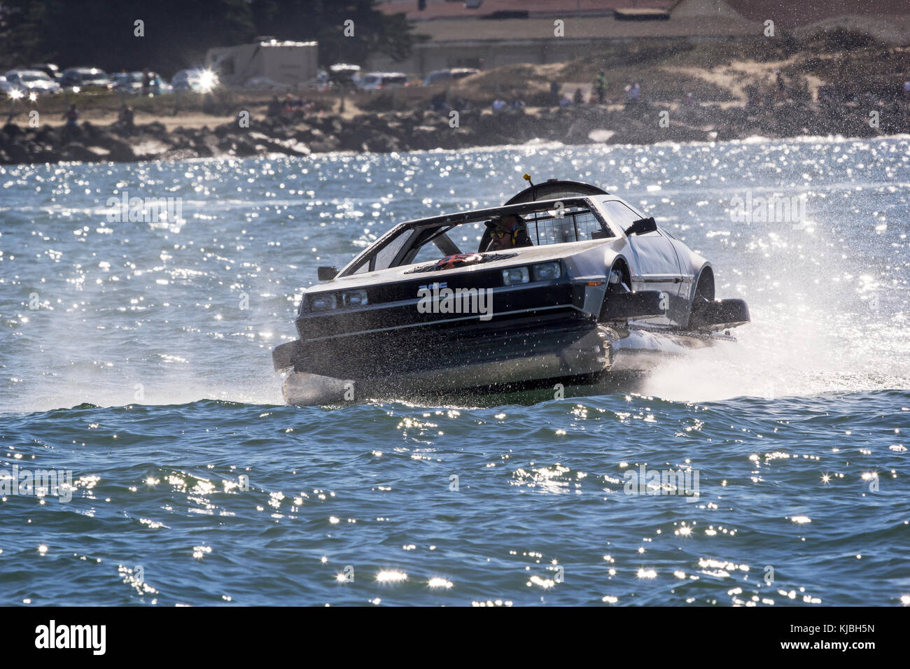 Delorean in der Bucht von San Francisco Stockfoto