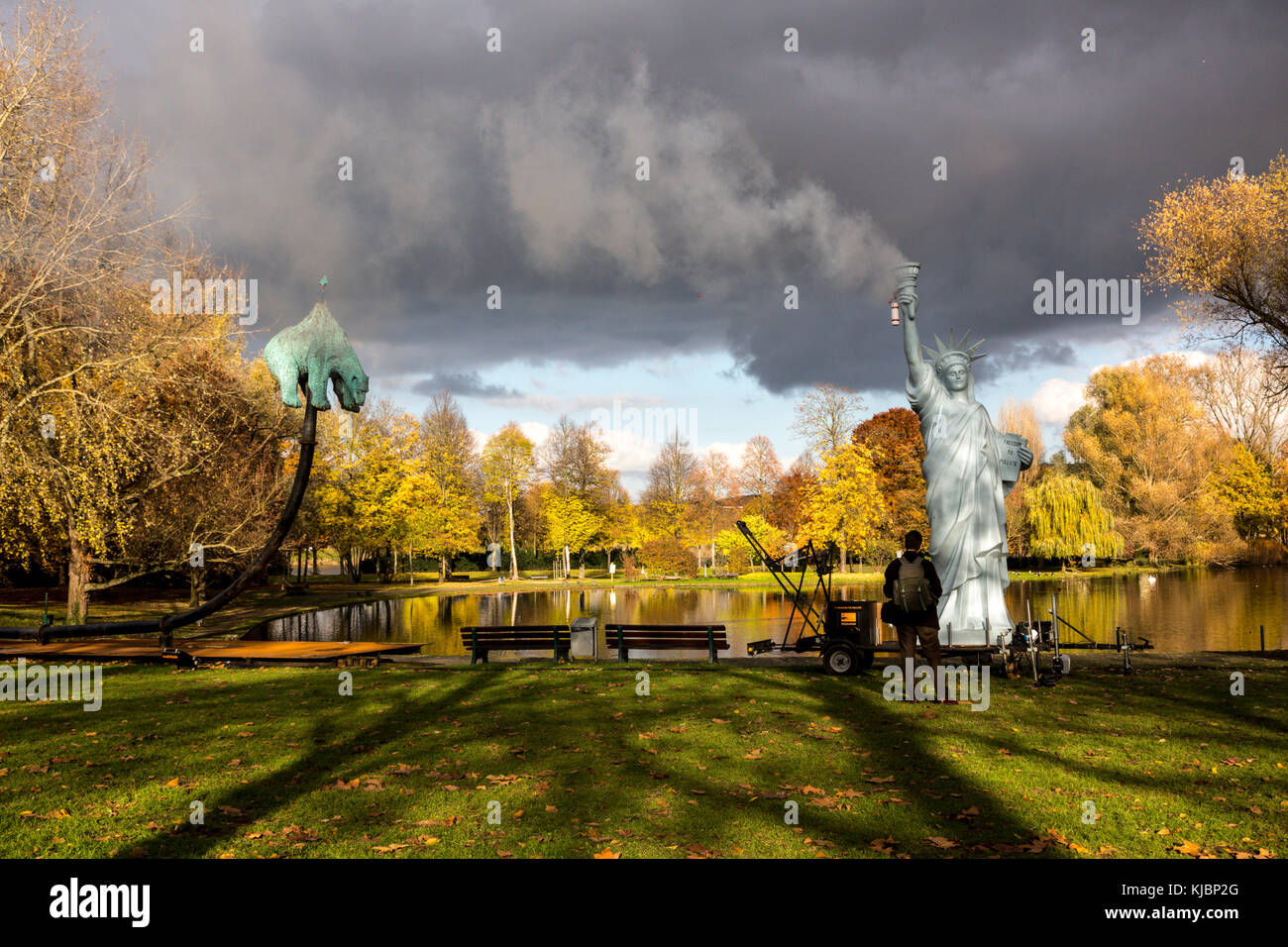 Bonn, Deutschland, 17. November 2017: Künstlerische Umweltprojekt unerträglich in Bonn auf der COP 23 Konferenz zum Klimawandel. Stockfoto