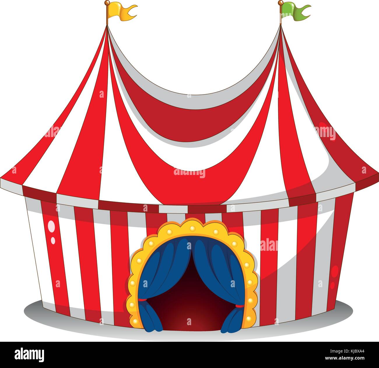 Abbildung: Ein Zirkuszelt auf weißem Hintergrund Stock-Vektorgrafik - Alamy