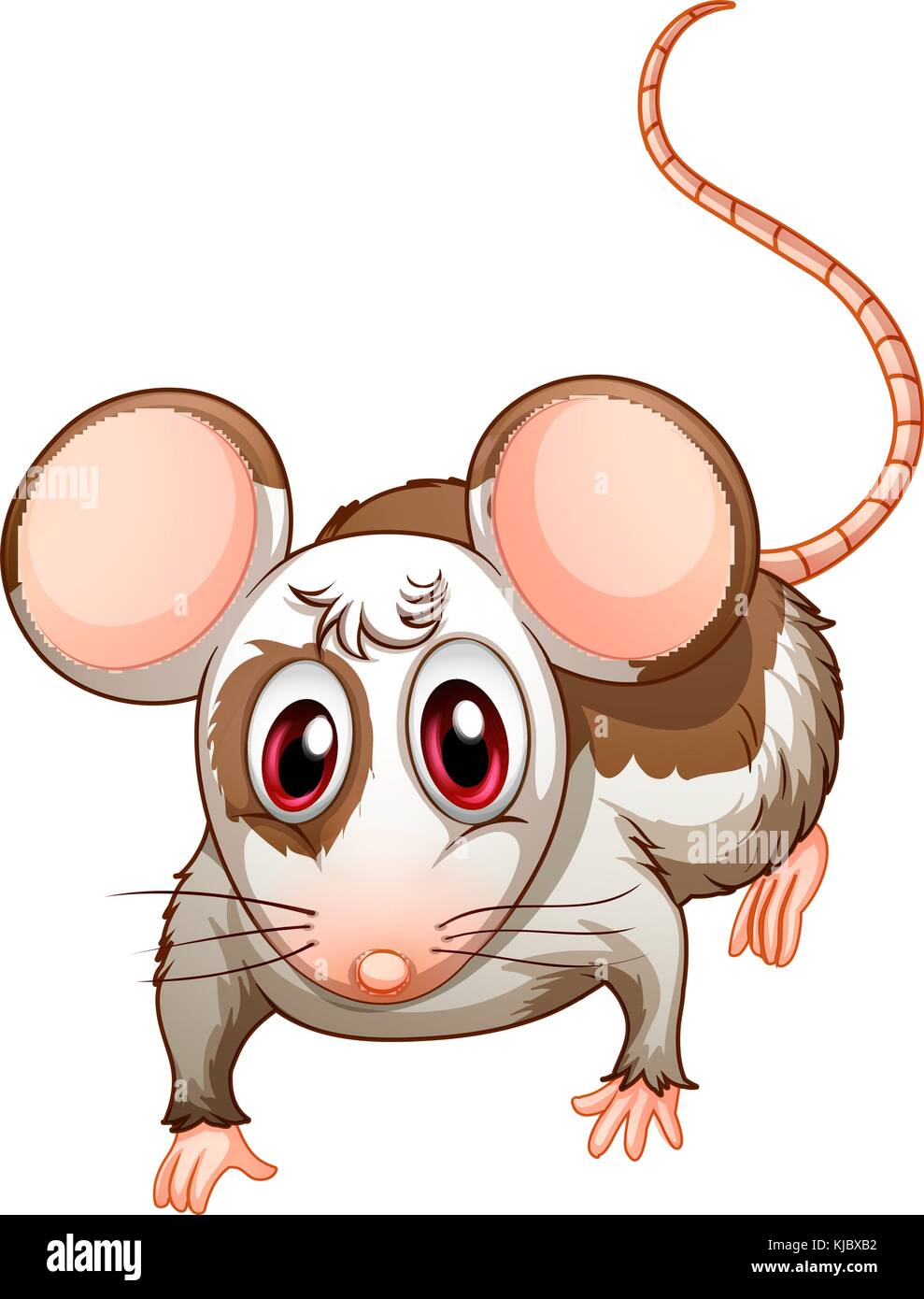 Abbildung: eine Maus auf einem weißen Hintergrund Stock Vektor