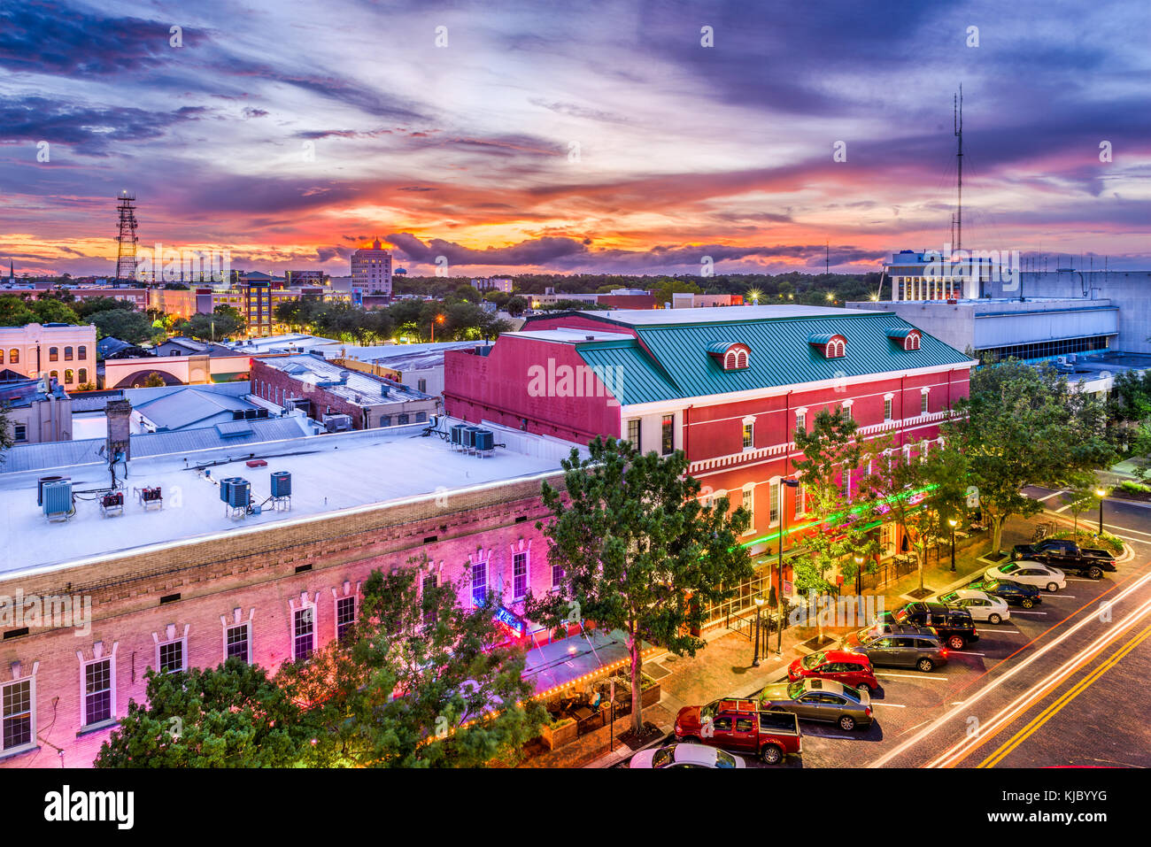 Gainesville, Florida, Usa downtown Stadtbild. Stockfoto