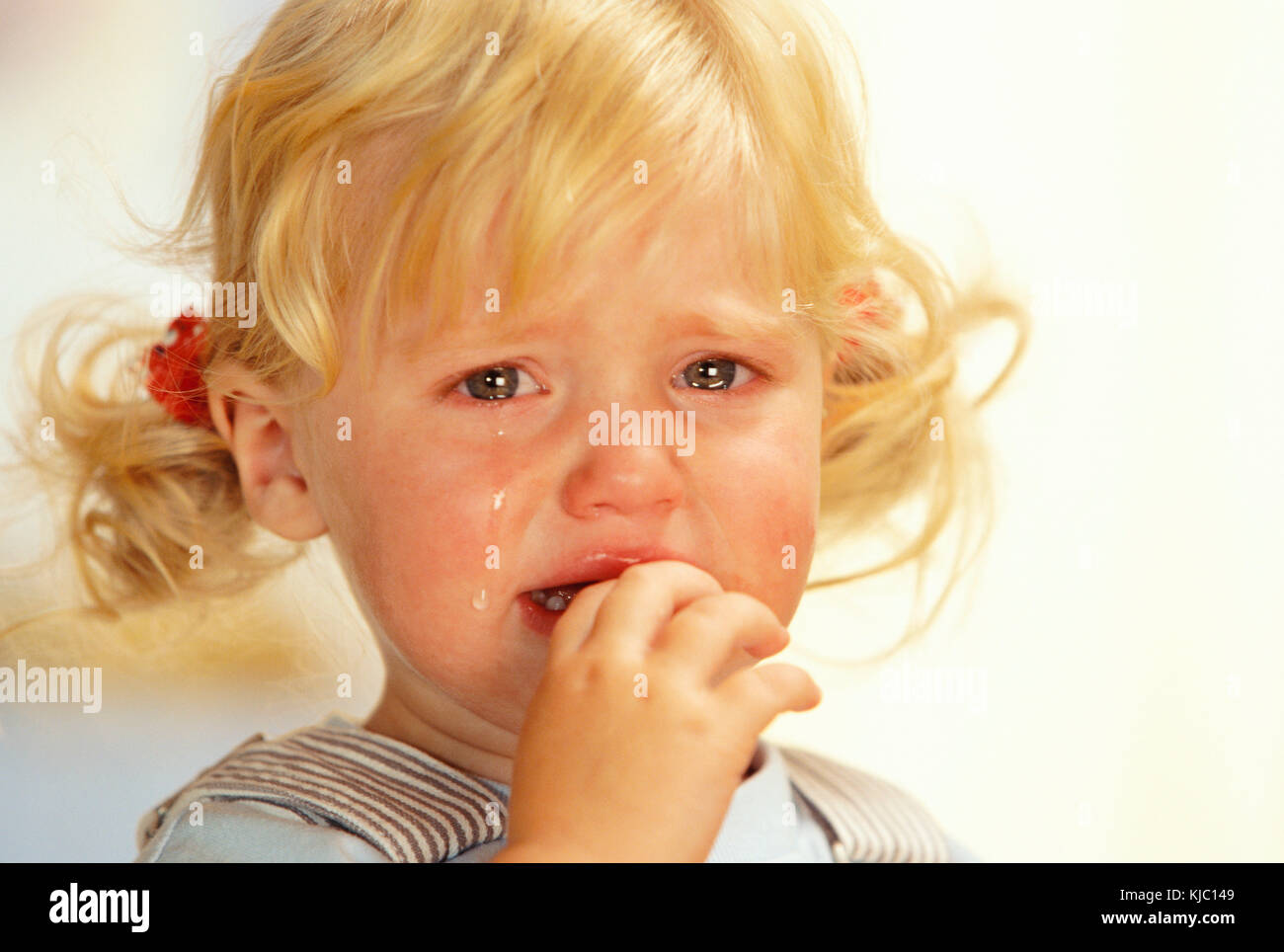 Portrait of Girl Crying Stockfoto