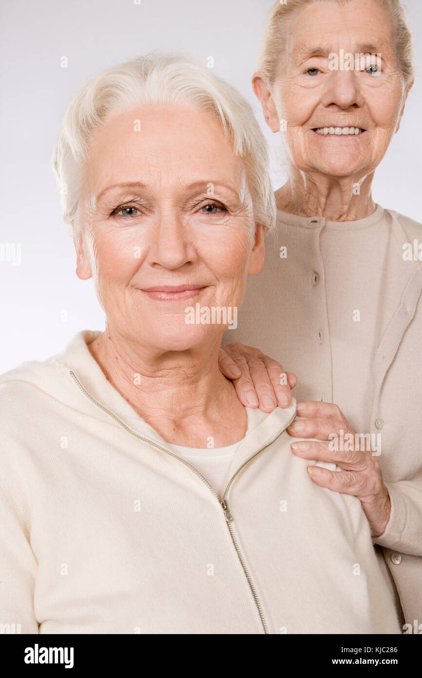 Porträt von Mutter und Tochter Stockfoto