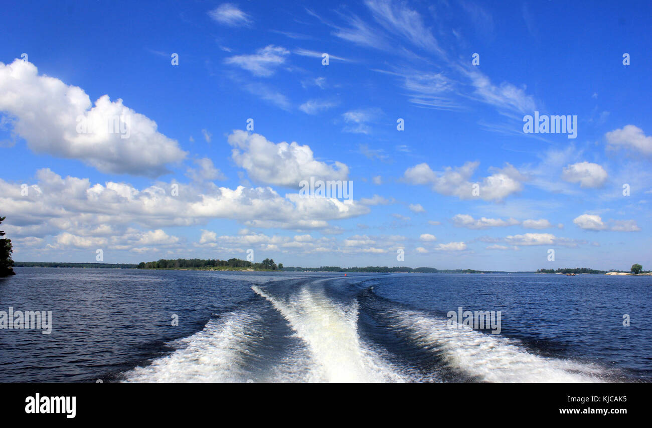 Gfp Minnesota See Kabetogama vom Boot aus Stockfoto