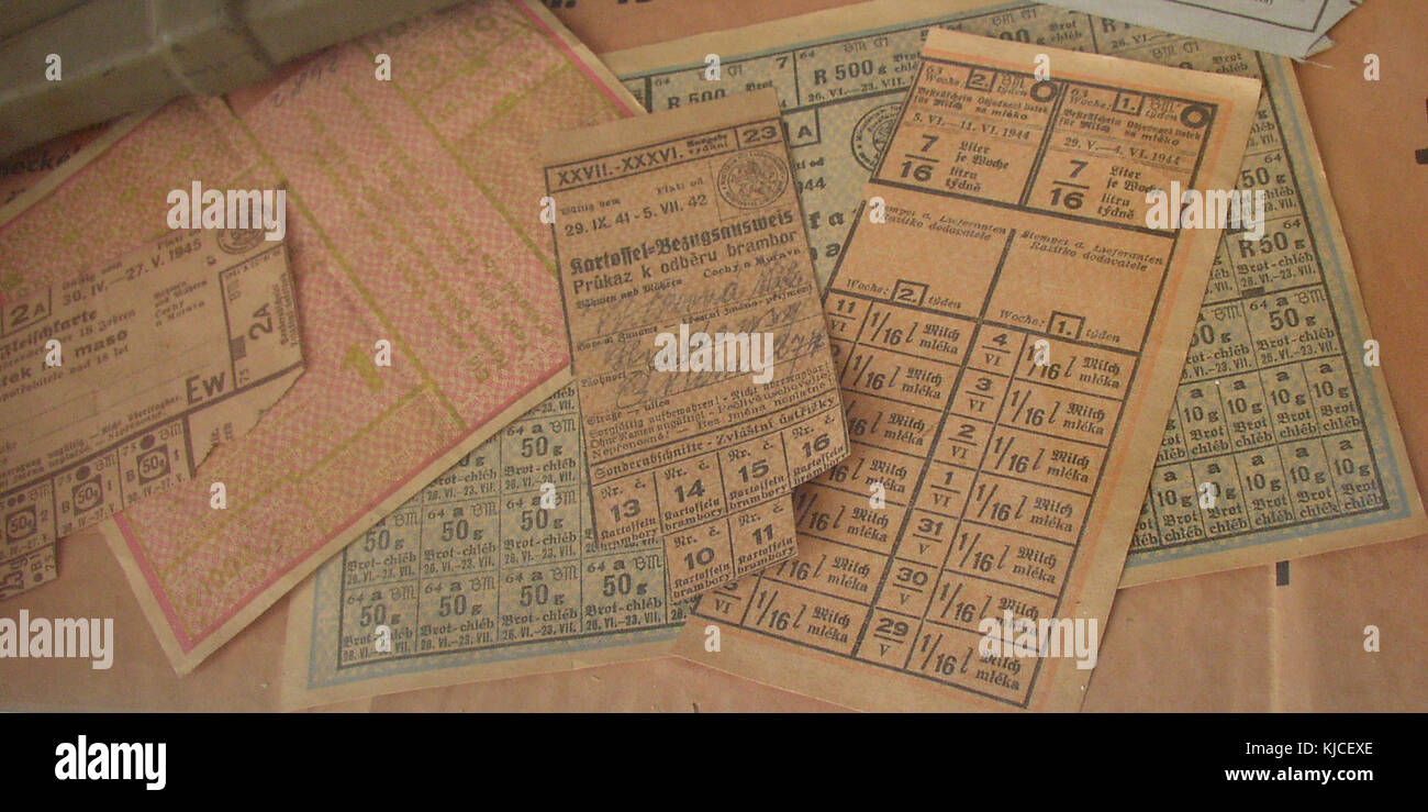 Protektorat Böhmen und Mähren ration Briefmarken 255 Stockfoto