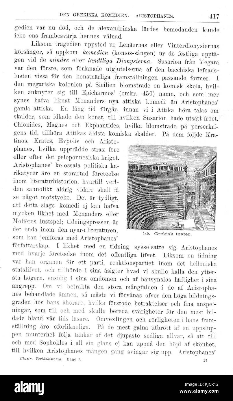 Illustrerad Verldshistoria Band I 417 Stockfoto