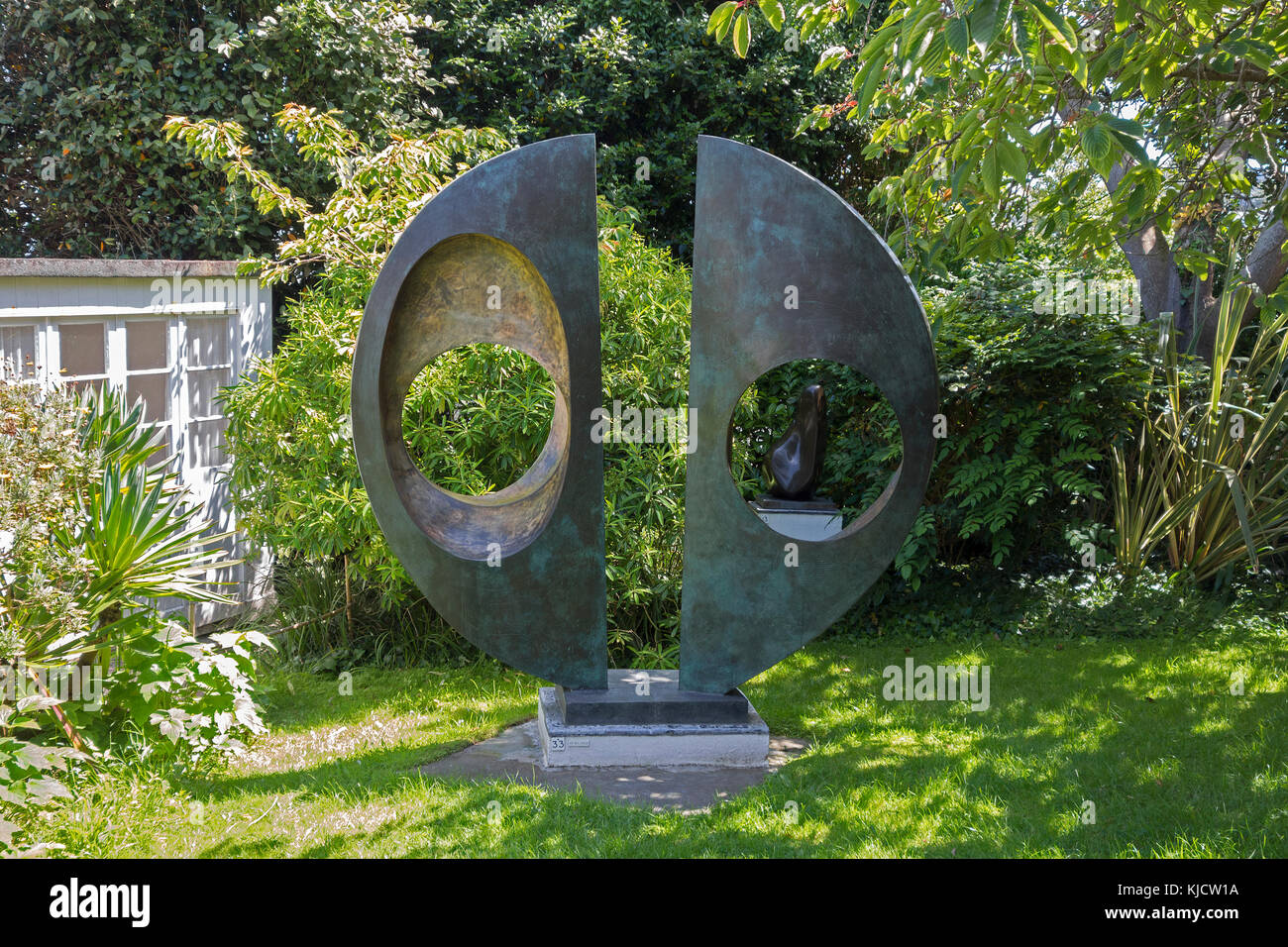 Barbara Hepworth Skulpturengarten museum, St. Ives, Cornwall, England, Großbritannien, Großbritannien. Stockfoto