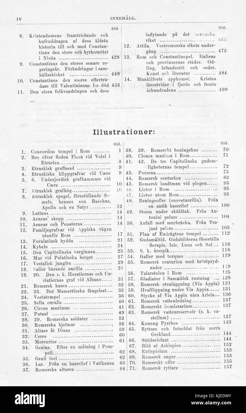 Ein Titel aus dem zweiten Band des Illustrerad Verldshistoria, der historische Einblicke in verschiedene Ereignisse oder Zeiträume bietet. Stockfoto