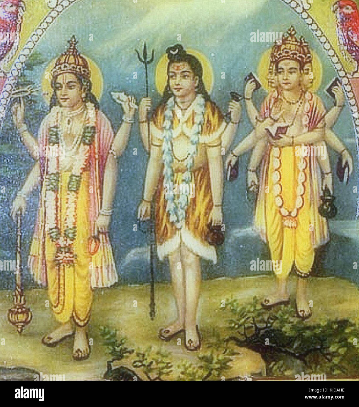 Shiva in der Mitte eine Visitenkarte, c 1910 der Stockfoto