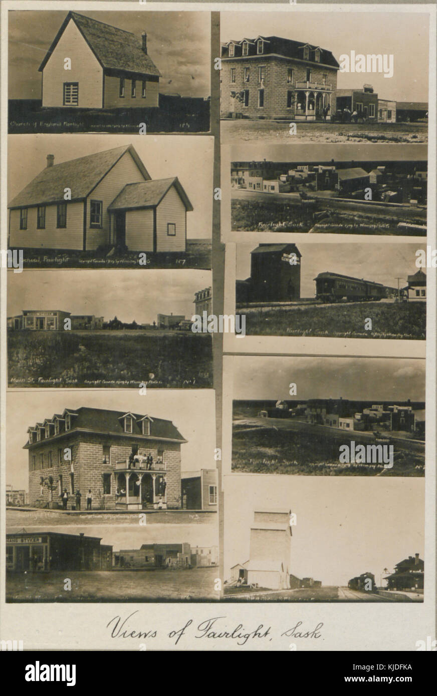 Blick auf Fairlight, Saskatchewan (HS 85 10 21840) Stockfoto Blick auf Fairlight, Saskatchewan (HS 85 10 21840) Stockfoto