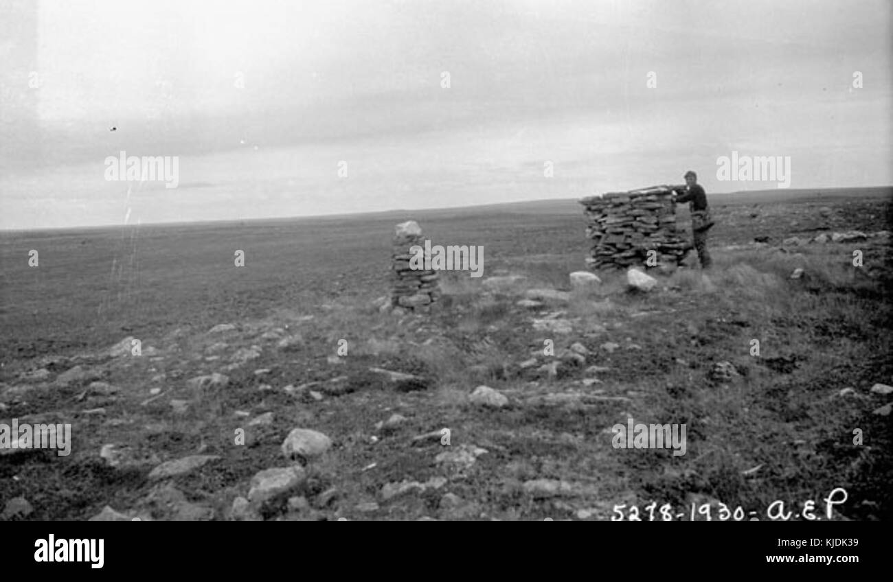 Inukshuk 1930 Stockfoto