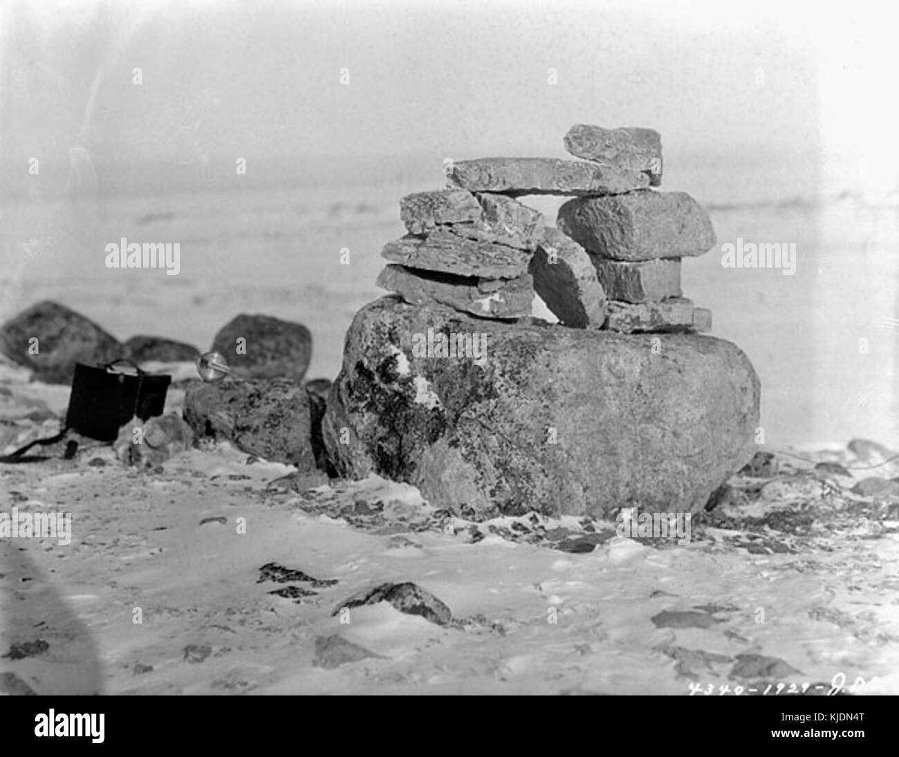 Inukshuk 1929 Stockfoto
