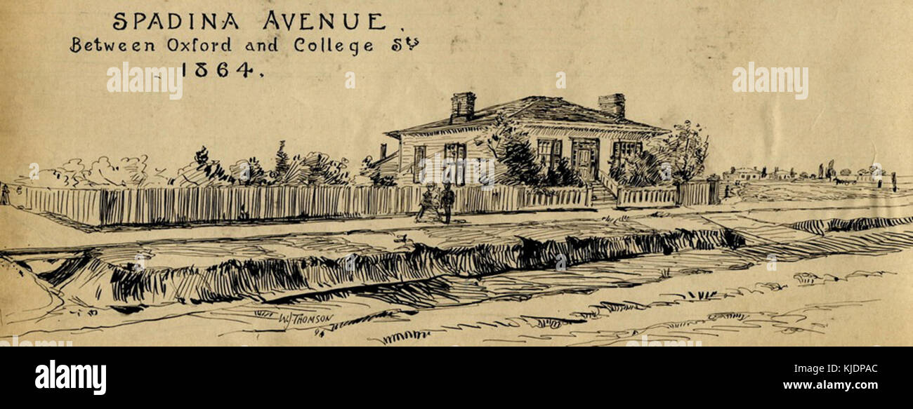 Spadina Avenue, 1864 ein Stockfoto