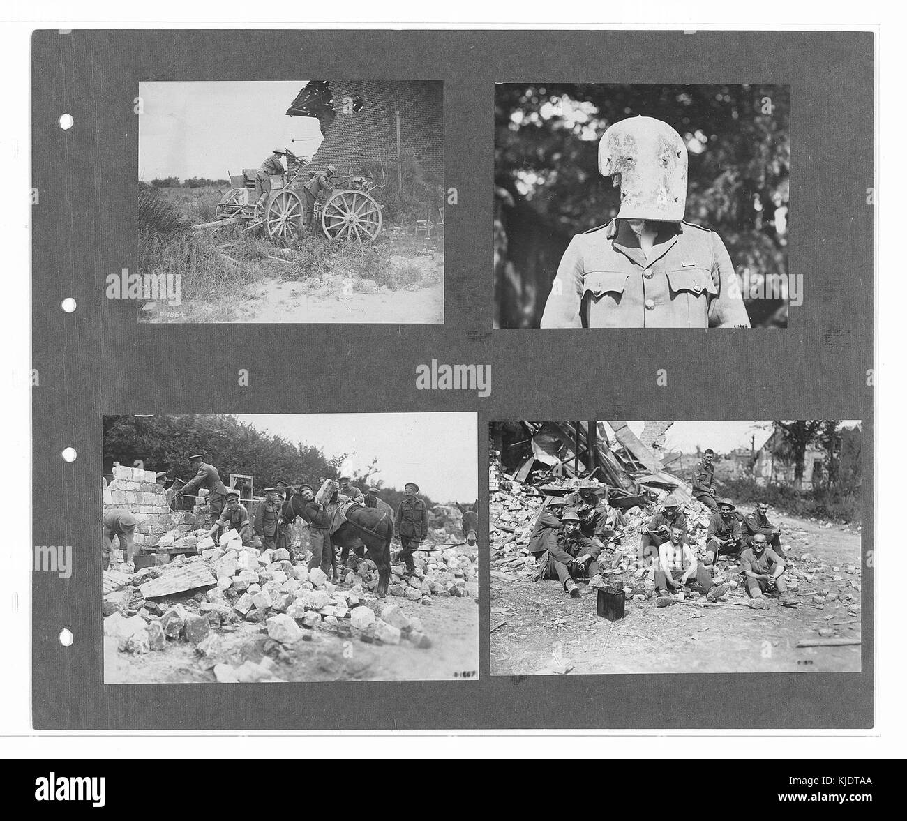 Ein Foto aus der Sammlung der offiziellen Kriegsfotos Kanadas, das wichtige Momente und Figuren aus der kanadischen Militärgeschichte während des Krieges dokumentiert. Stockfoto