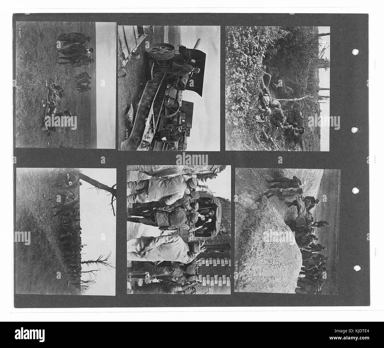 Eine Sammlung offizieller kanadischer Kriegsfotos, die historische Momente aus der Kriegszeit zeigen. Die Bilder bieten eine visuelle Darstellung der Beteiligung Kanadas an globalen Konflikten, aufgenommen von offiziellen Fotografen. Stockfoto