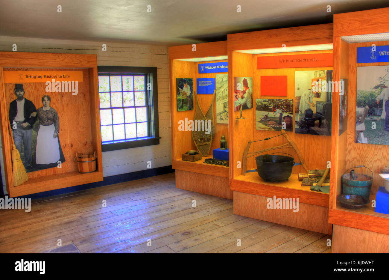 Gfp Michigan fort Wilkens State Park Zimmer an der Fort Stockfoto