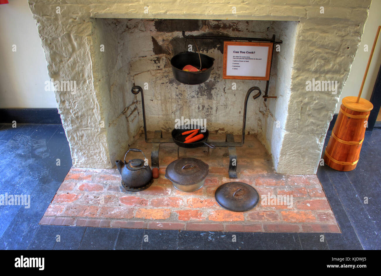 Gfp Michigan fort Wilkens state park Kamin Stockfoto