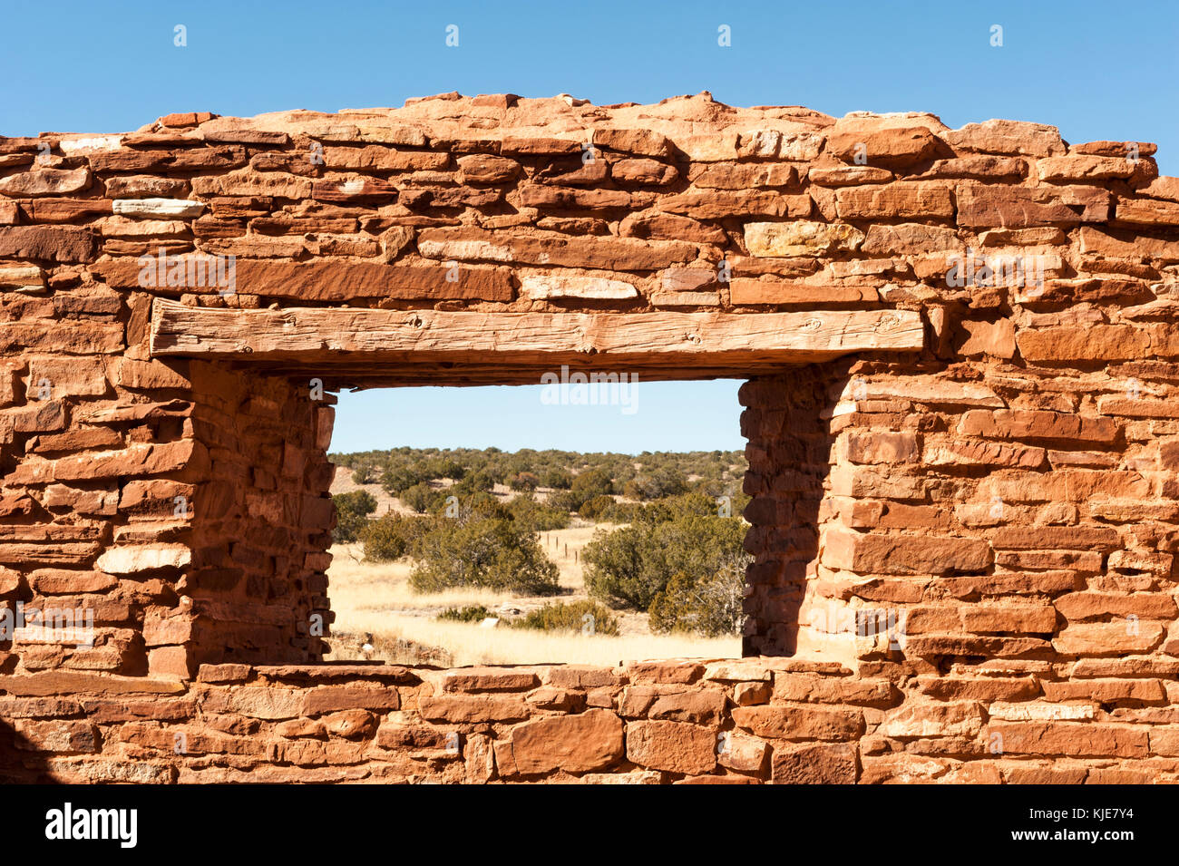 Mission San Gregorio de Abo-Ruinen, Salinas Pueblo Missions National Monument, New Mexico, NM, Vereinigte Staaten von Amerika, USA. Stockfoto