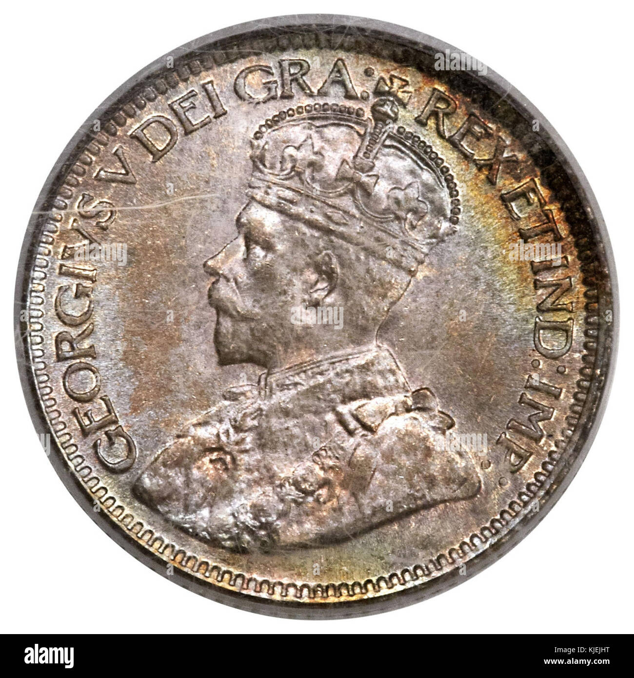 Kanada Neufundland George V 10 Cents 1912 (obv) Stockfoto