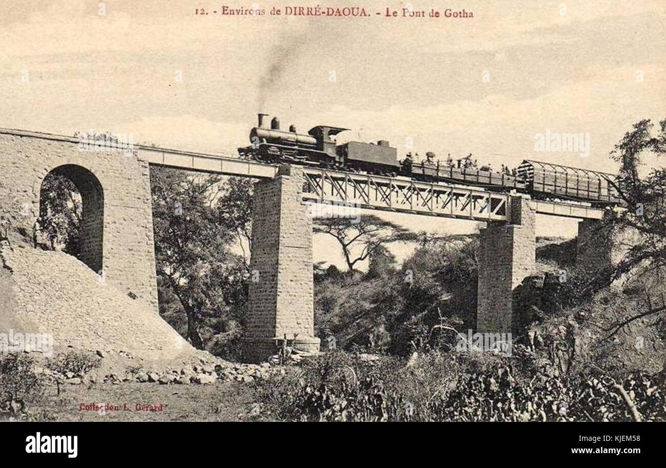 Gotha Brücke Franco äthiopische Eisenbahn Stockfoto
