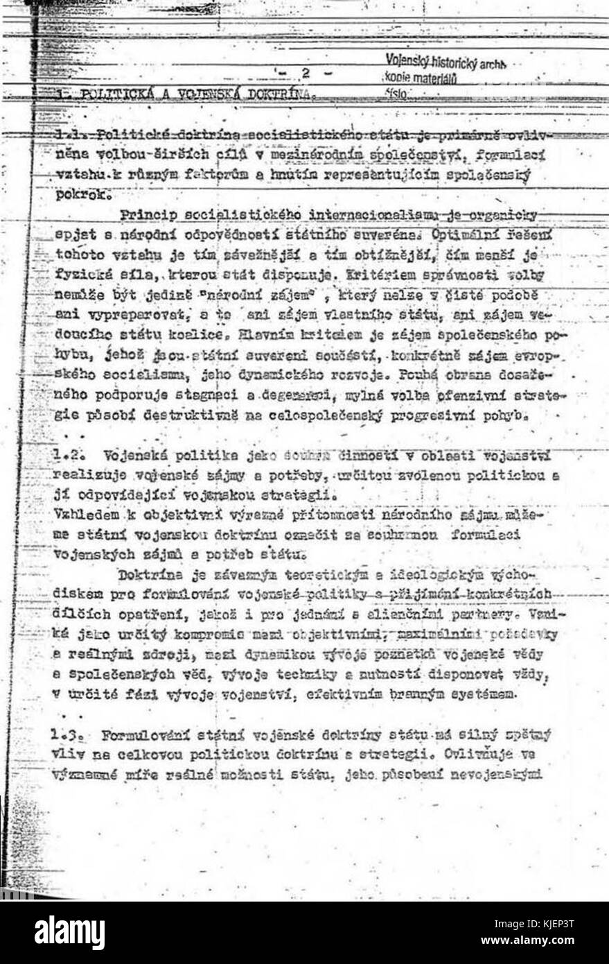 Memorandum 1968 AdobeX Seite 03 Stockfoto