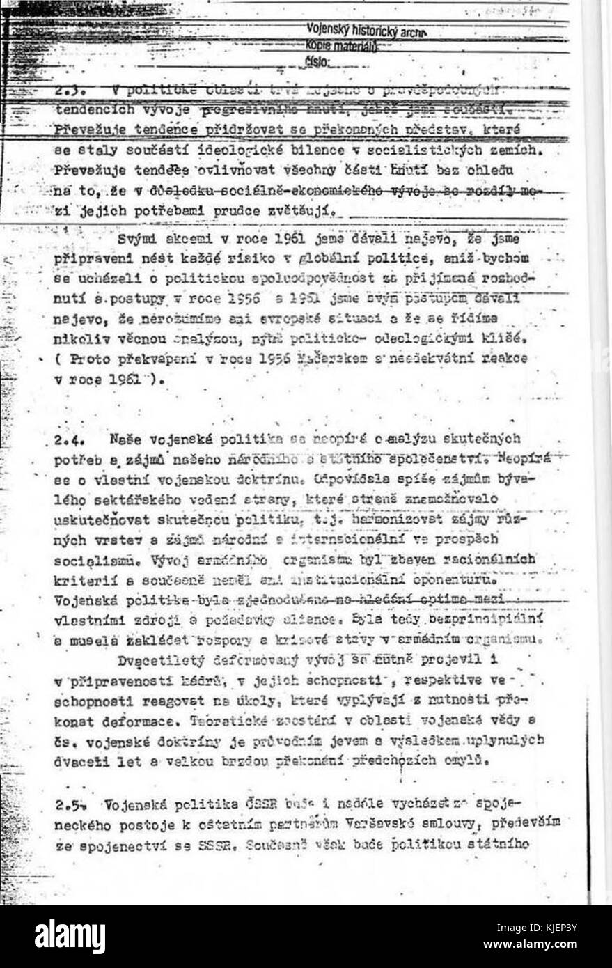 Memorandum 1968 AdobeX Seite 04 Stockfoto