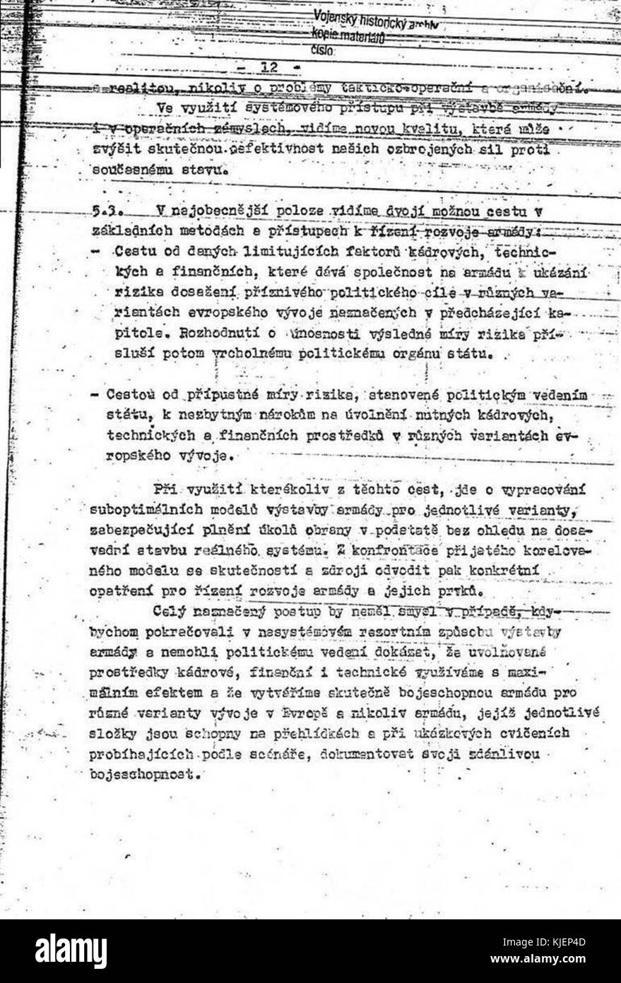 Memorandum 1968 AdobeX Seite 11 Stockfoto