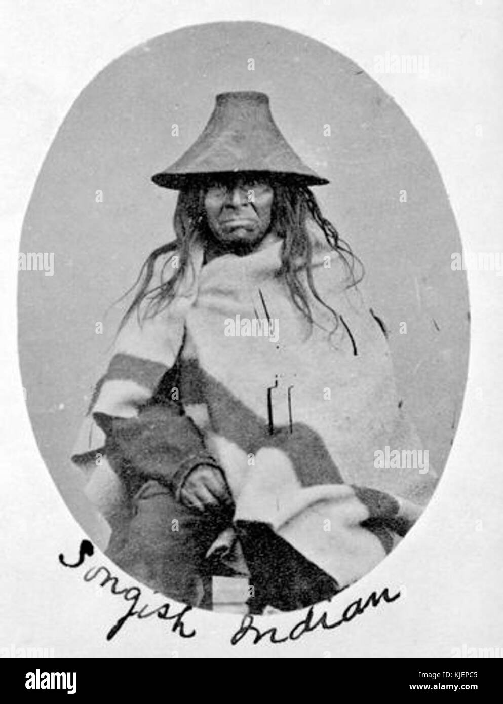 Mitglied der Songhees First Nation Stockfoto