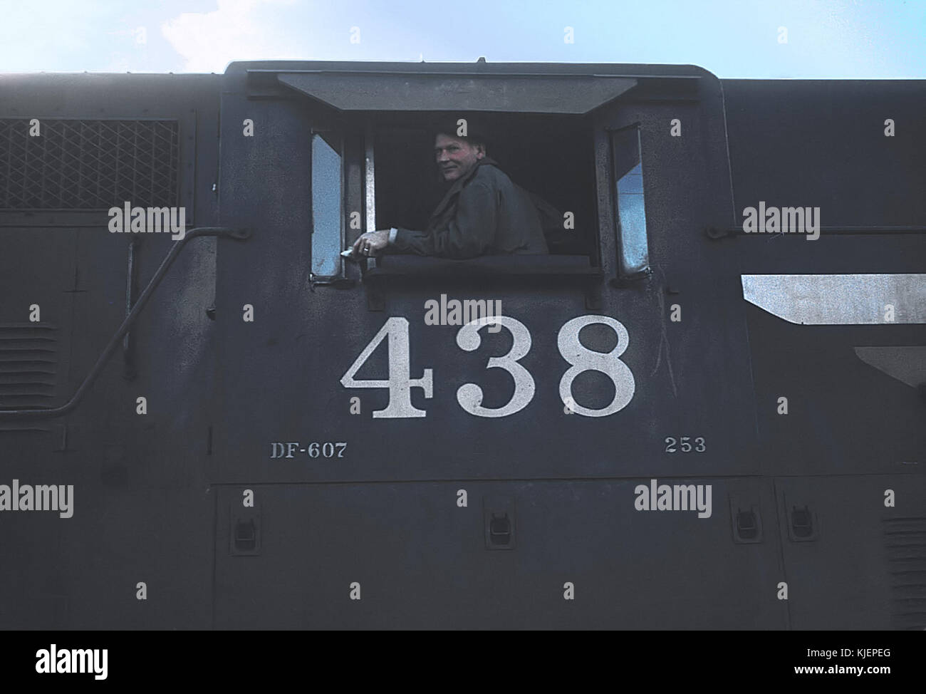 Texas und New Orleans RR 438 GP7, Ingenieur Stiles bei Lacoste, TX 1960 (22127631448) Stockfoto