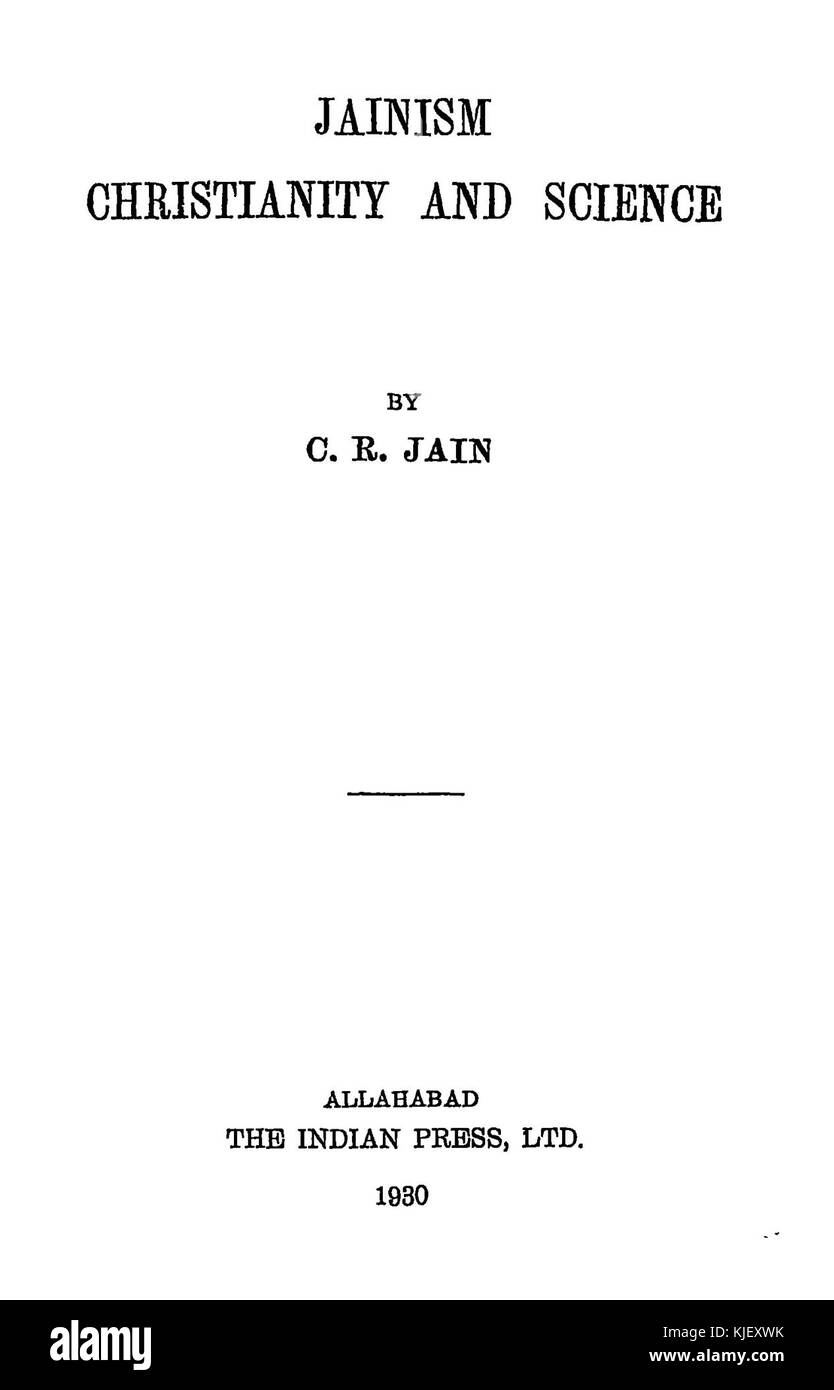 Jainismus und Christentum Stockfoto