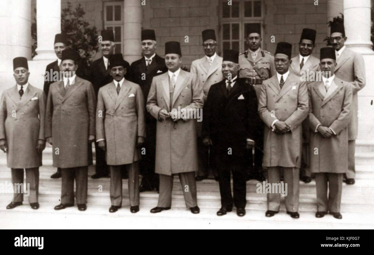ModernEgypt, farouk ich mit Ministern, DHP 13655 3 5 01. Stockfoto