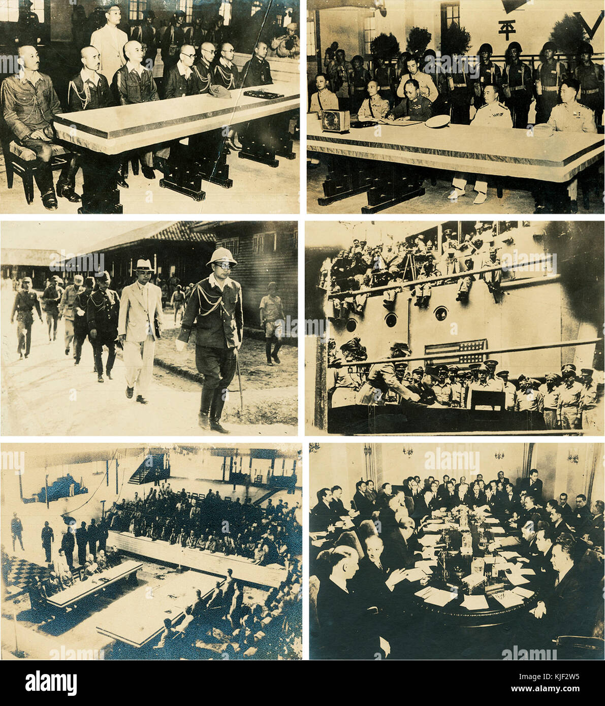 Fotos Kapitulation Japans im Zweiten Weltkrieg Stockfoto