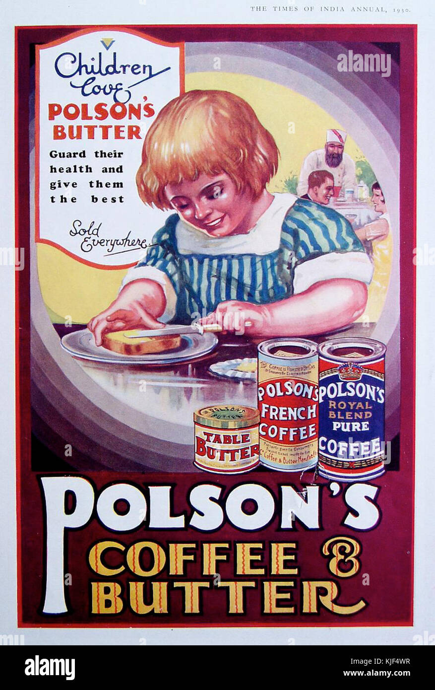 Die Polson Kaffee & Butter Stockfoto
