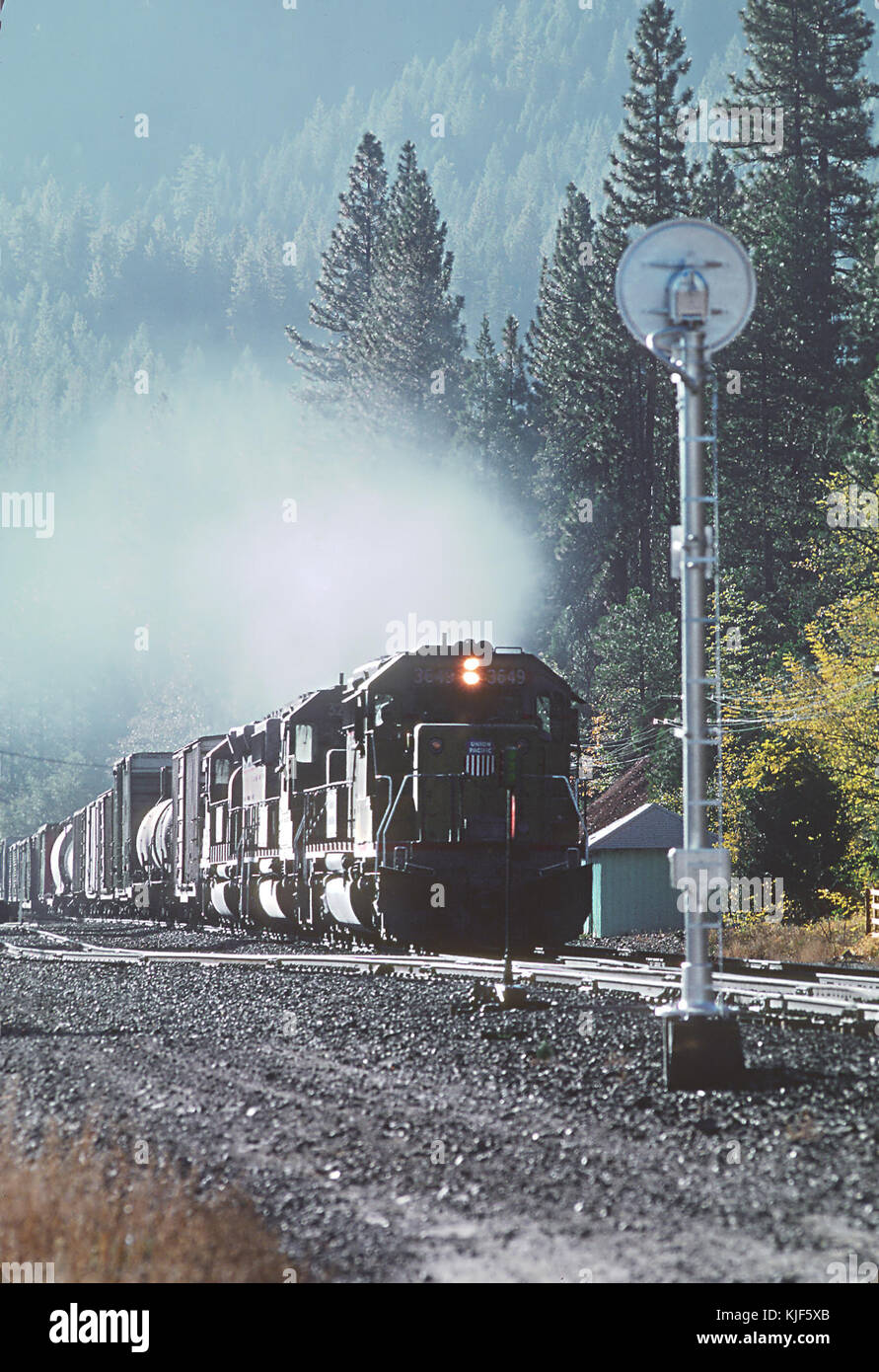 Bis SD 40 2 3649 vermutlich in Greenville, CA im Oktober 1984 (27224346926) Stockfoto