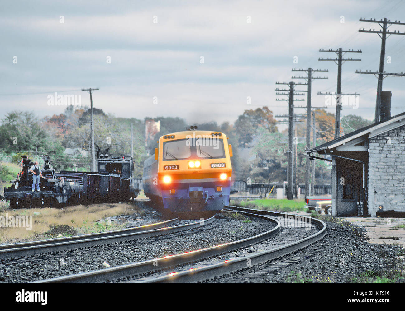 Roger Puta Schuß über LRC 2 6903 in Port hoffen, im Oktober 1981 (34627301576) Stockfoto