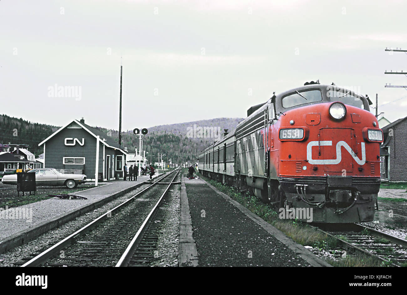 Kn-FP9 6531 im Riviere ein Pierre, PQ am 13. Oktober. 1971 (35788239286) Stockfoto