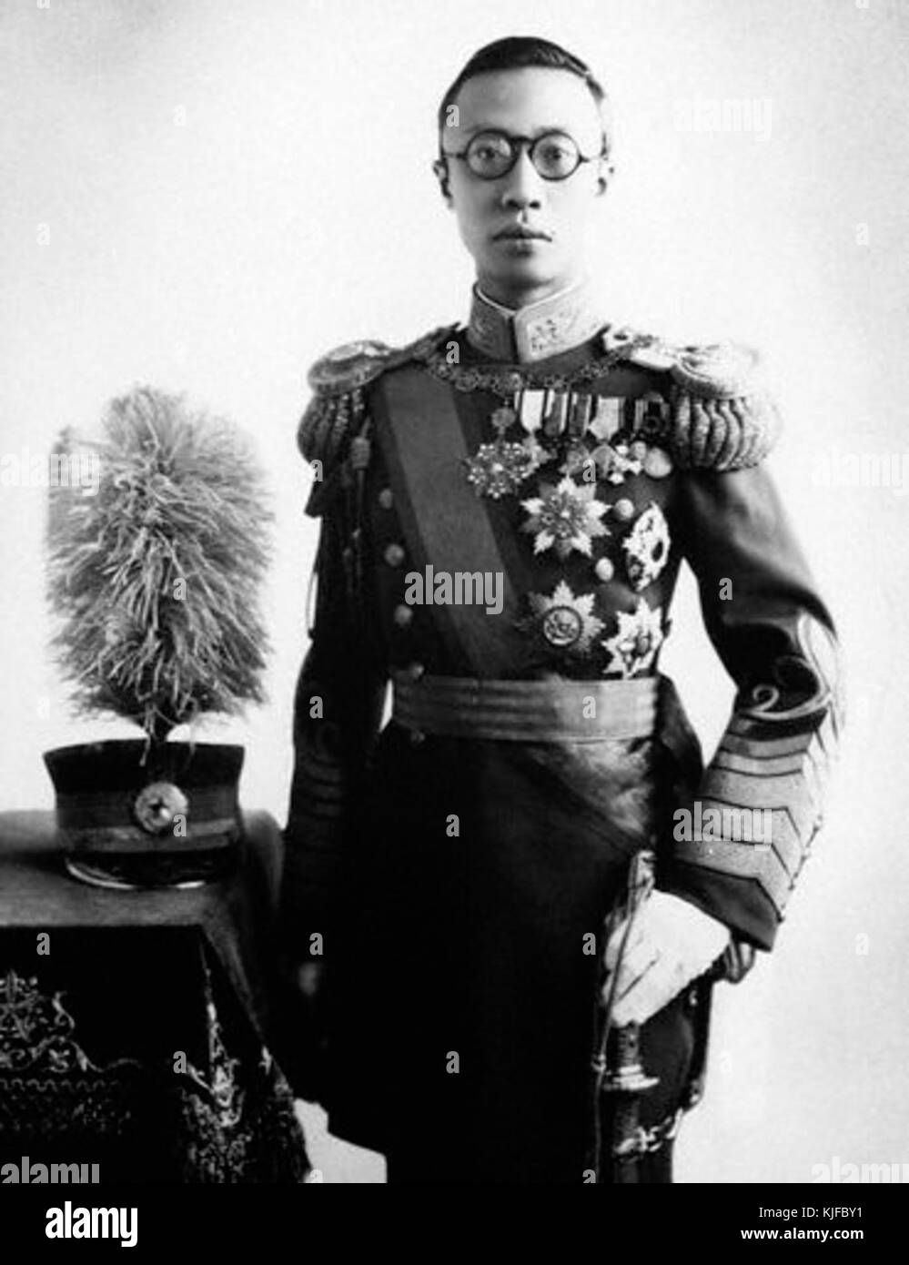 Pu Yi Mandschukuo Stockfoto