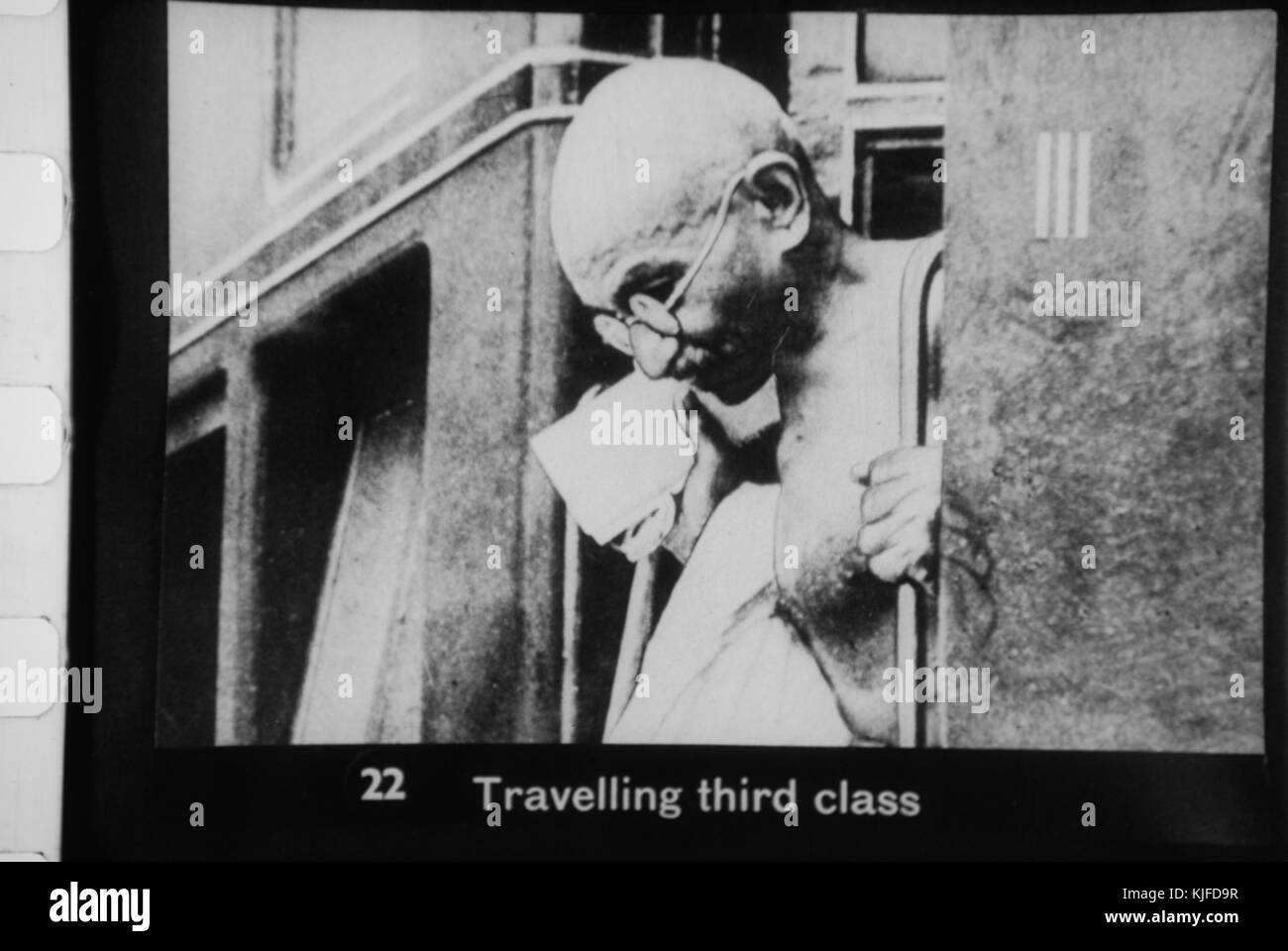 Gandhi, Reisen dritter Klasse Stockfoto