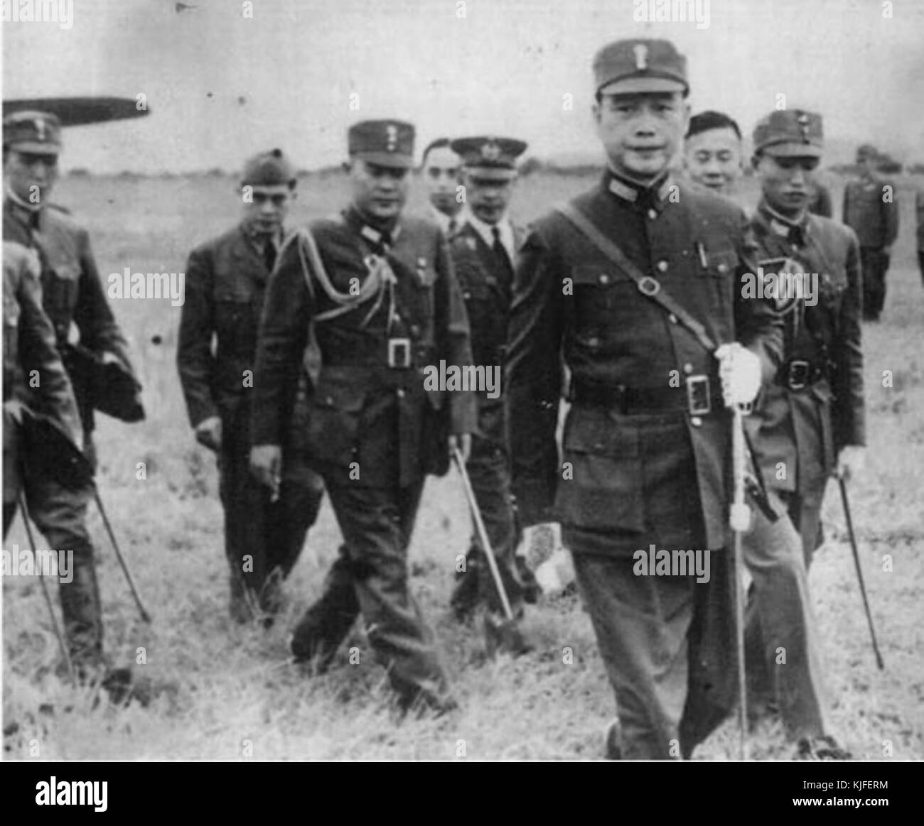 Wang Jingwei und Offiziere der Reorganisation der nationalen Regierung der chinesischen Armee Stockfoto