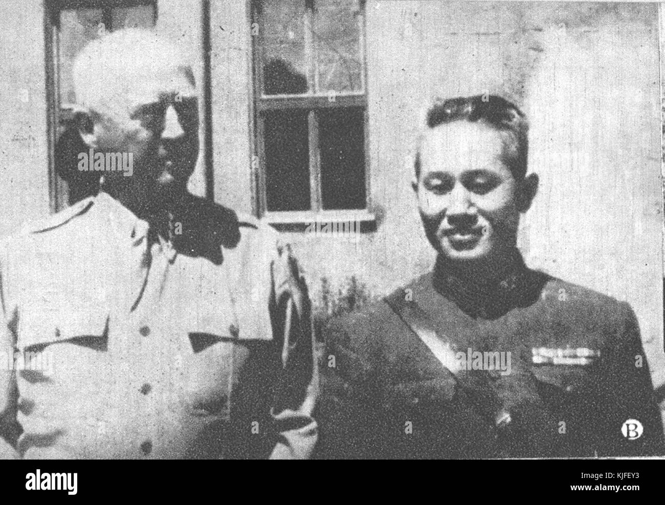 Sun Liren und George S Patton in Süddeutschland. Stockfoto